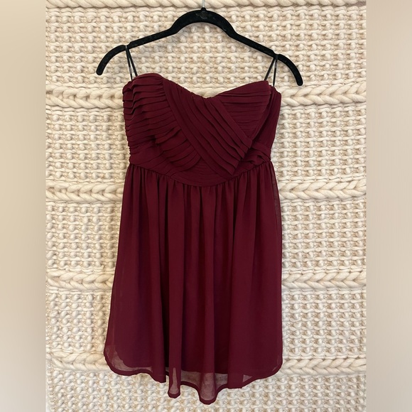FOREVER 21 Red Strapless Dress - Picture 1 of 8